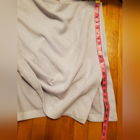 See by Chloe Light Grey Ribbed 1/4 Zip-Up SweatervPoncho. Oversized. M/L. - Picture 5 of 13